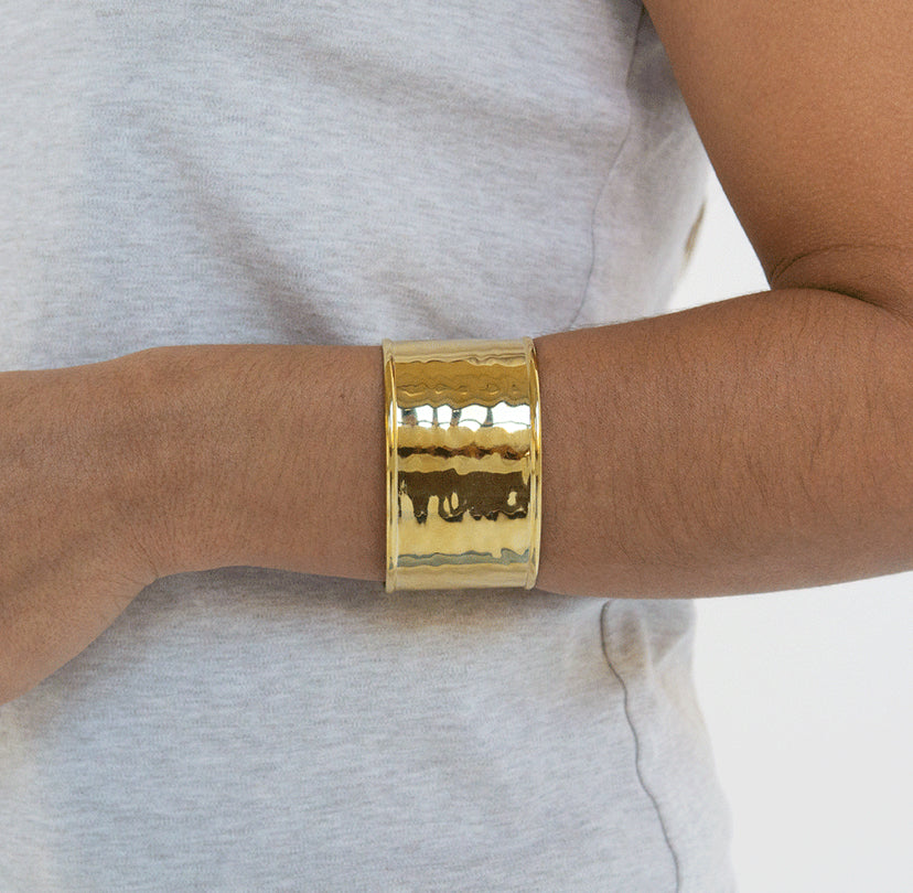 Brazalete ancho Dorado