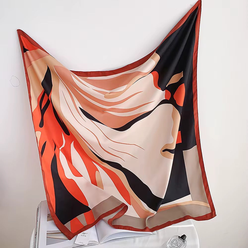 Pañuelo tonos tierra 90x90