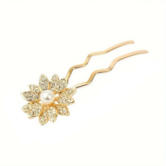 Pinza Flor con brillos