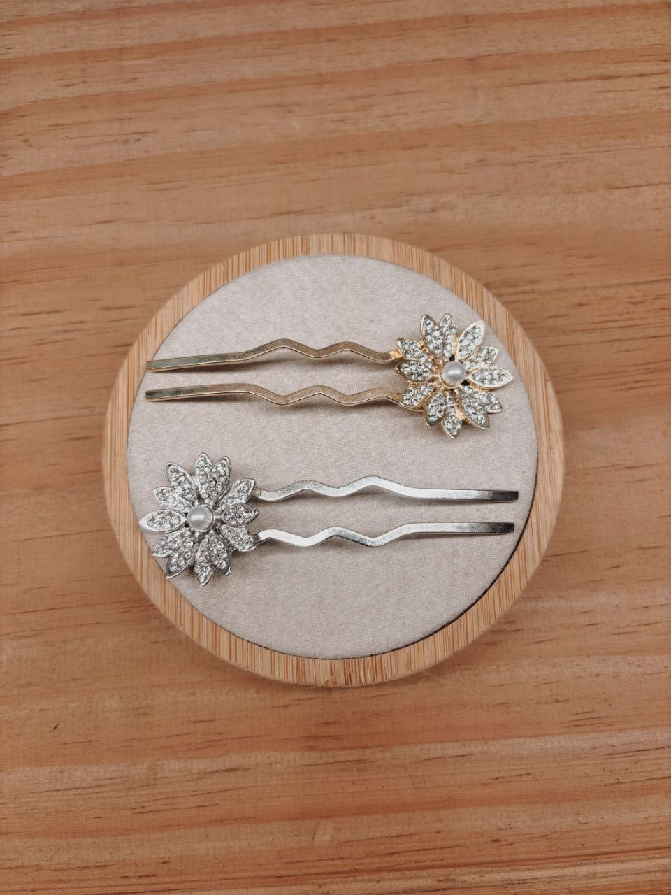 Pinza Flor con brillos