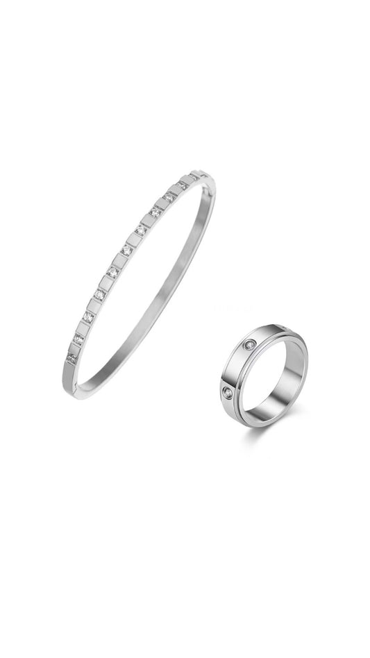 Pulsera y Anillo circonia