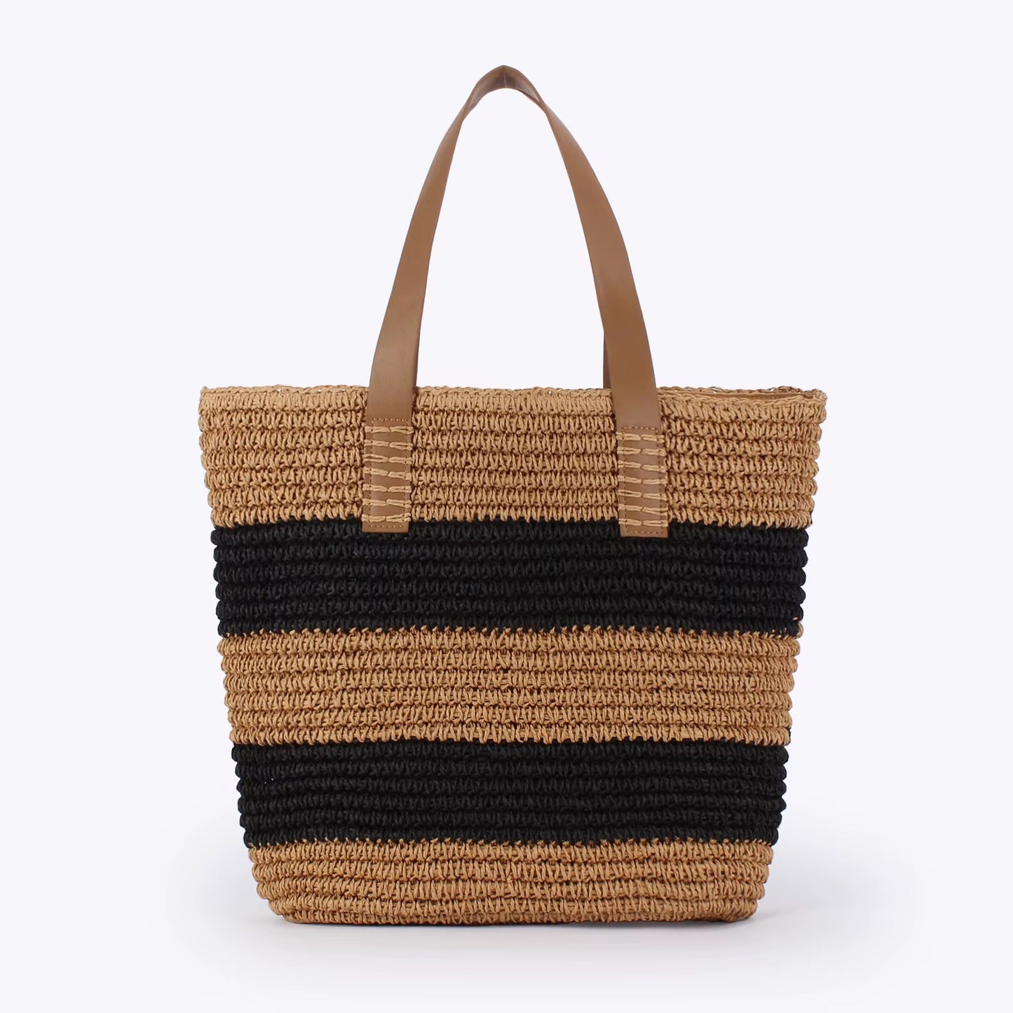 Bolso rafia patron rayado