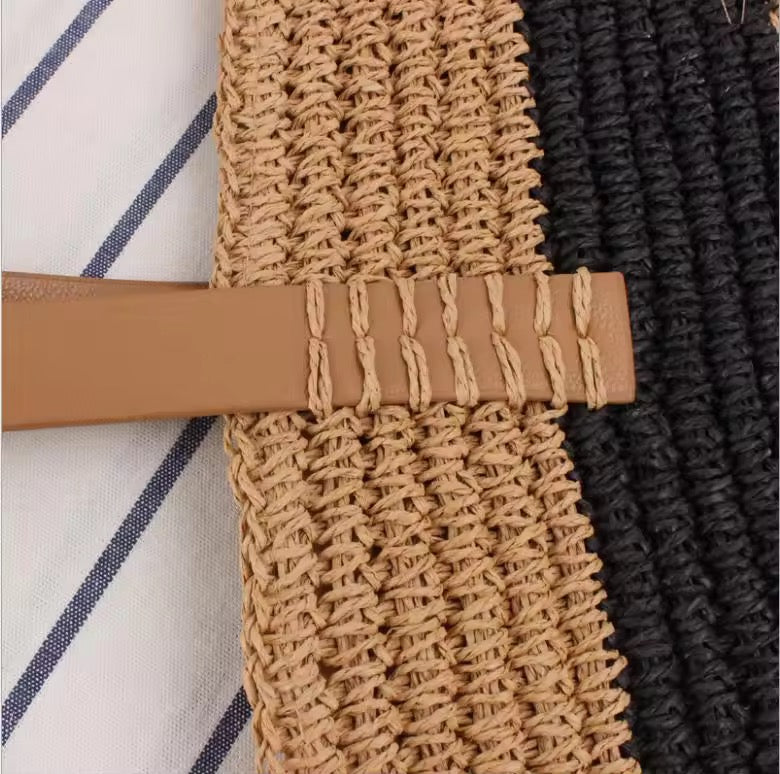 Bolso rafia patron rayado