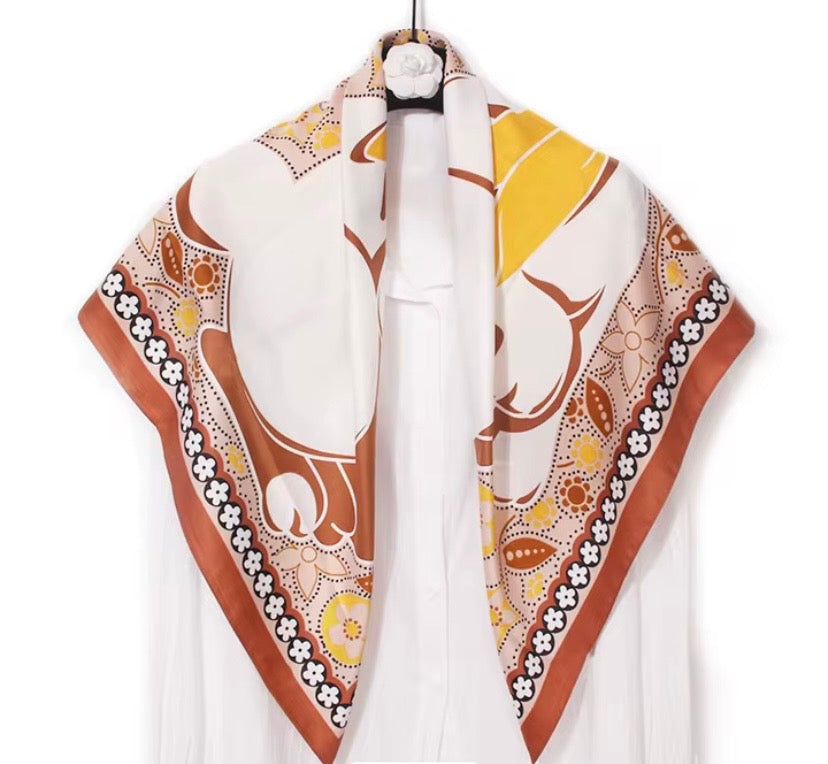 Pañuelo conejos 90x90