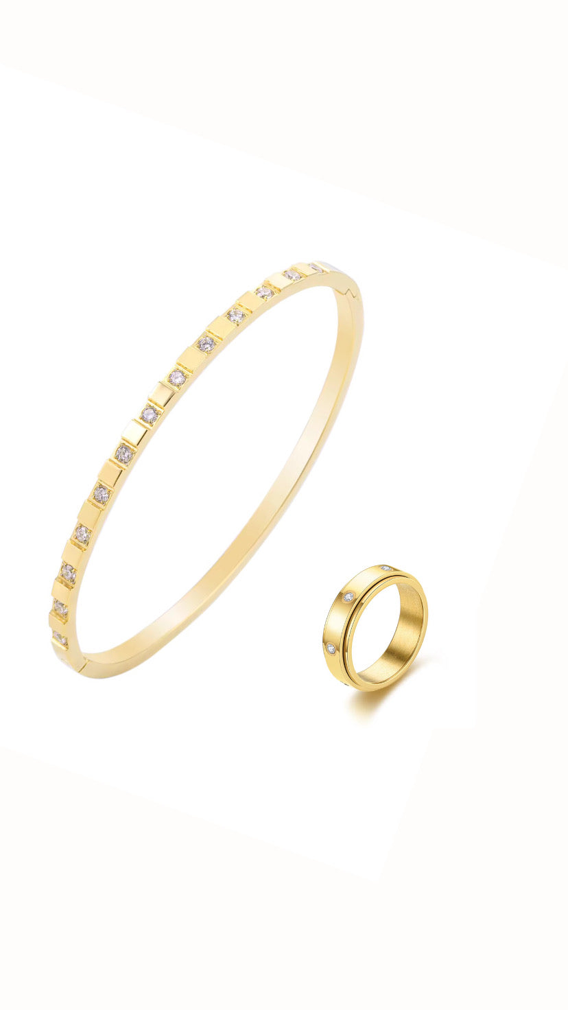 Pulsera y Anillo circonia