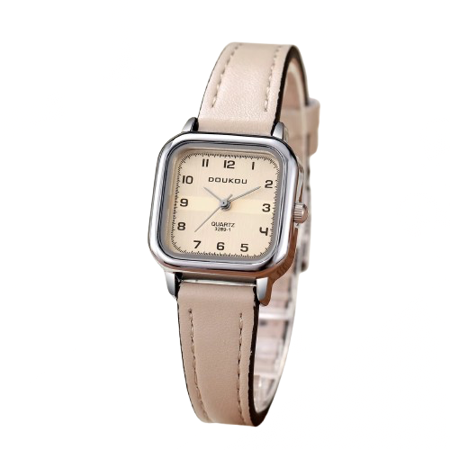 Reloj cuerina cuadrado