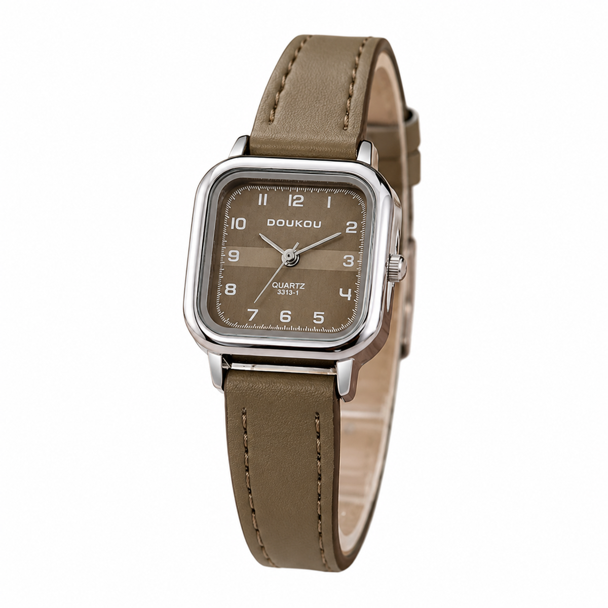 Reloj cuerina cuadrado