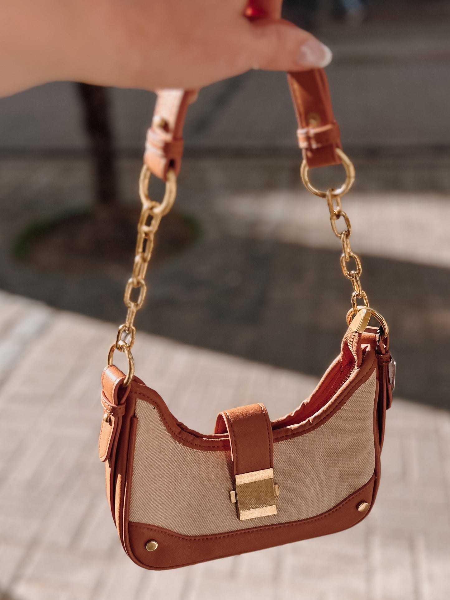 Bag Beige con broche