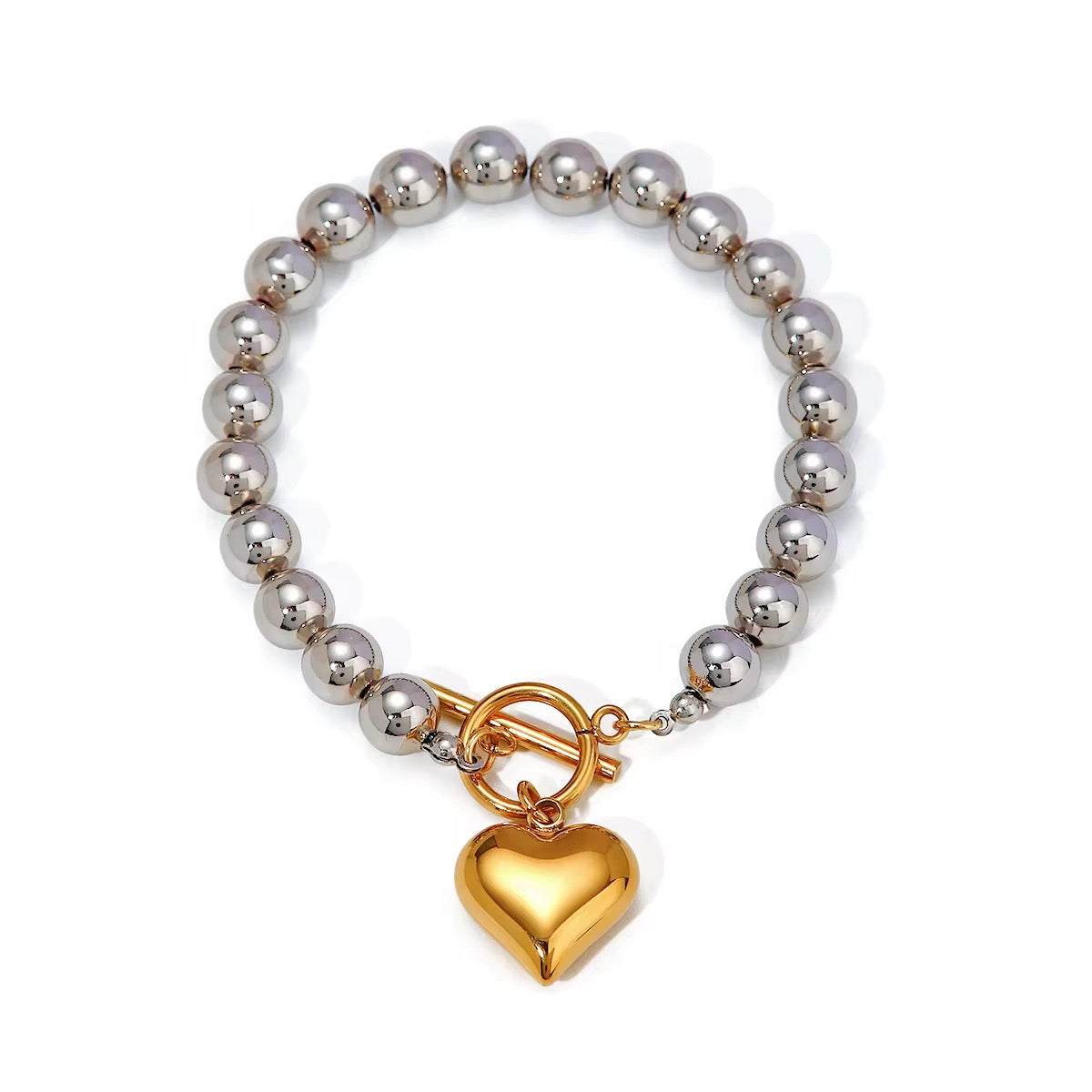 Pulsera combinada corazón