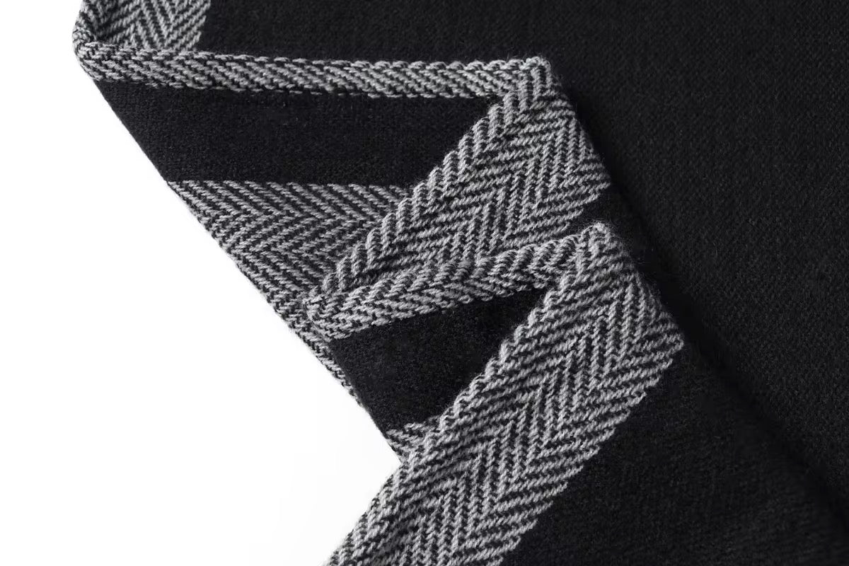 Ruana reversible a rayas
